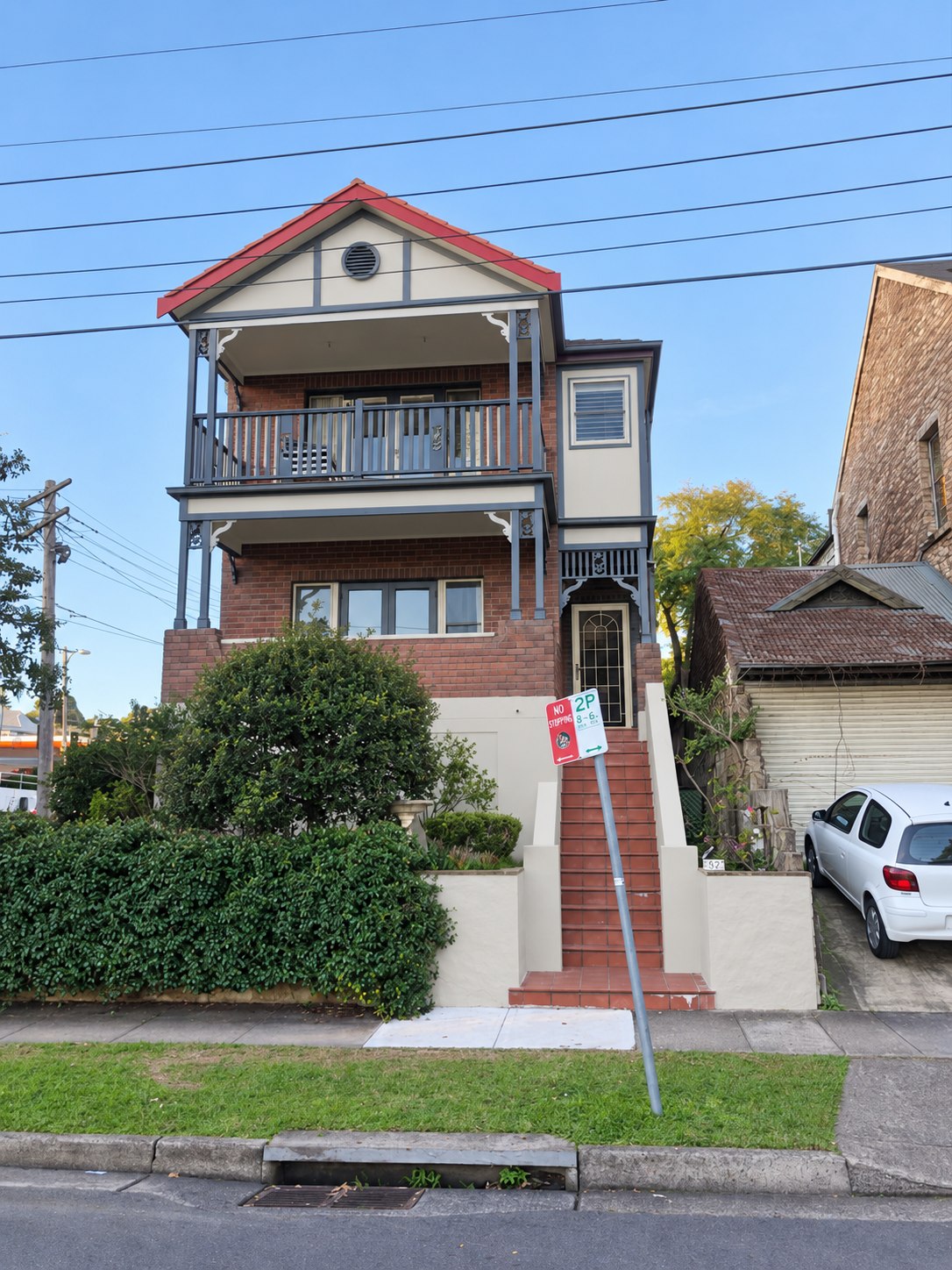 Front view after the full exterior repaint in Drummoyne