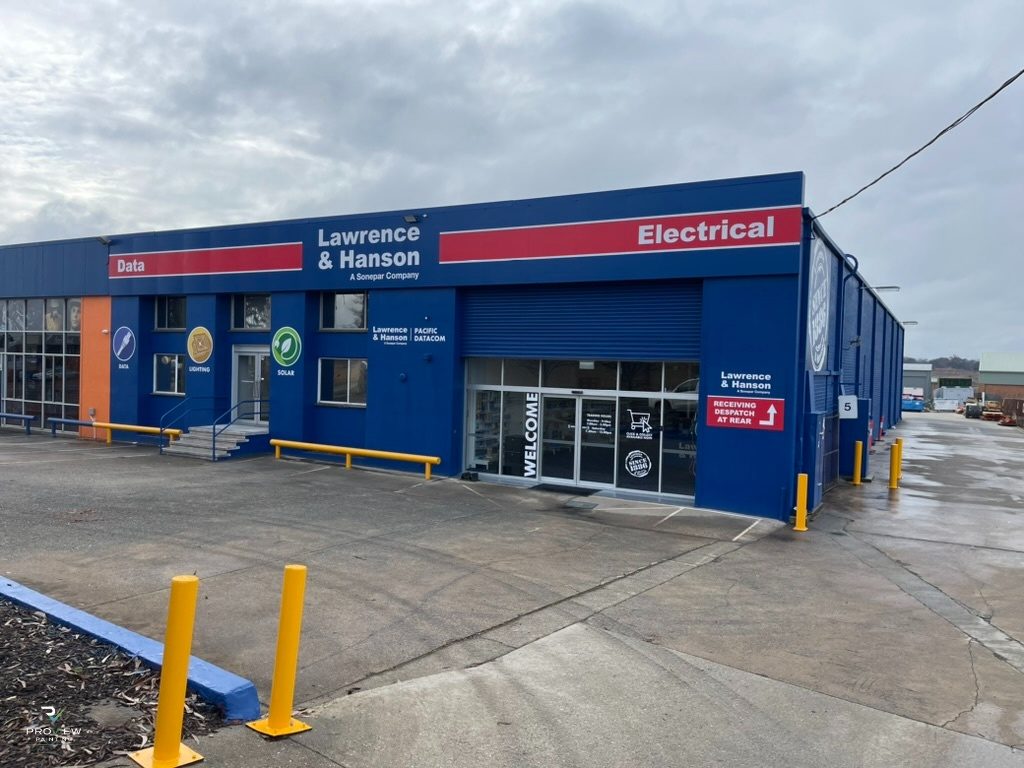 L&H Electrical ACT — completed blue building