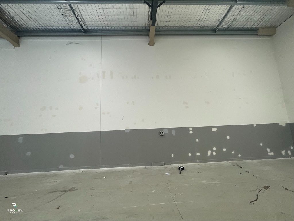 During — two-tone wall progress