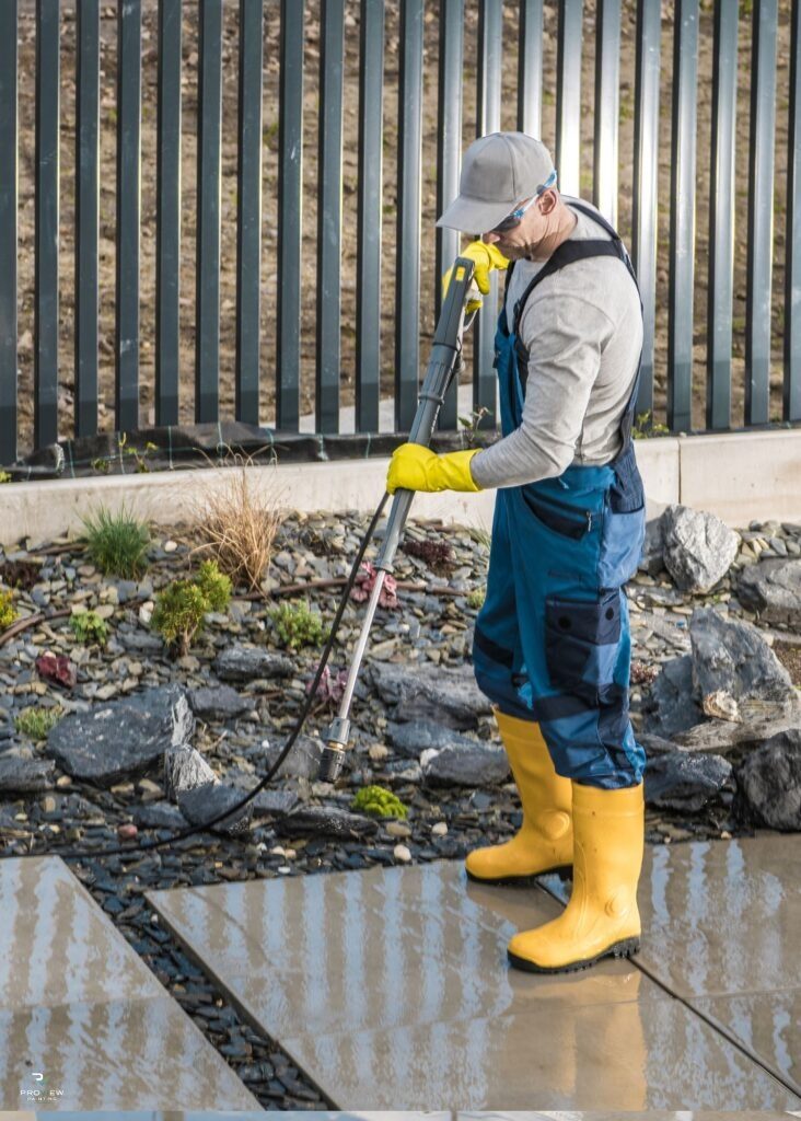 Pressure washing professional